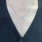[Twinkle jewelrys]MOVE 2 ROW DIAMOND NECKLACE