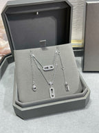 [Twinkle jewelrys]MOVE 2 ROW DIAMOND NECKLACE