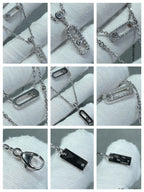 [Twinkle jewelrys]MOVE 2 ROW DIAMOND NECKLACE