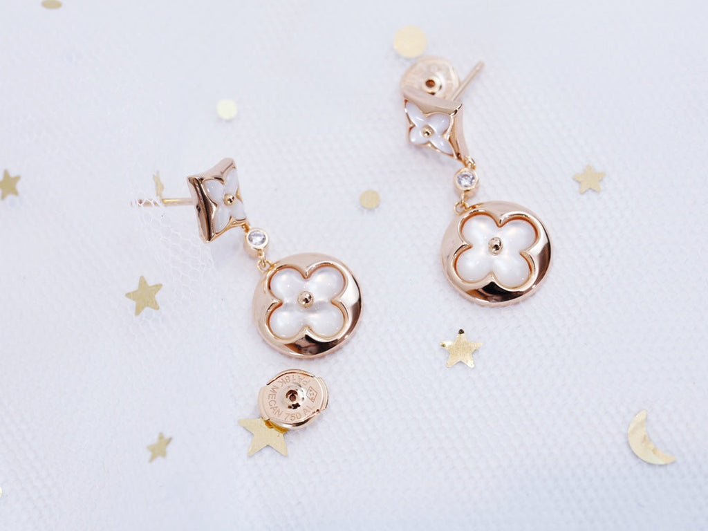¡®Twinkle jewelry¡¯STAR AND SUN PINK GOLD MOP DROP EARRINGS