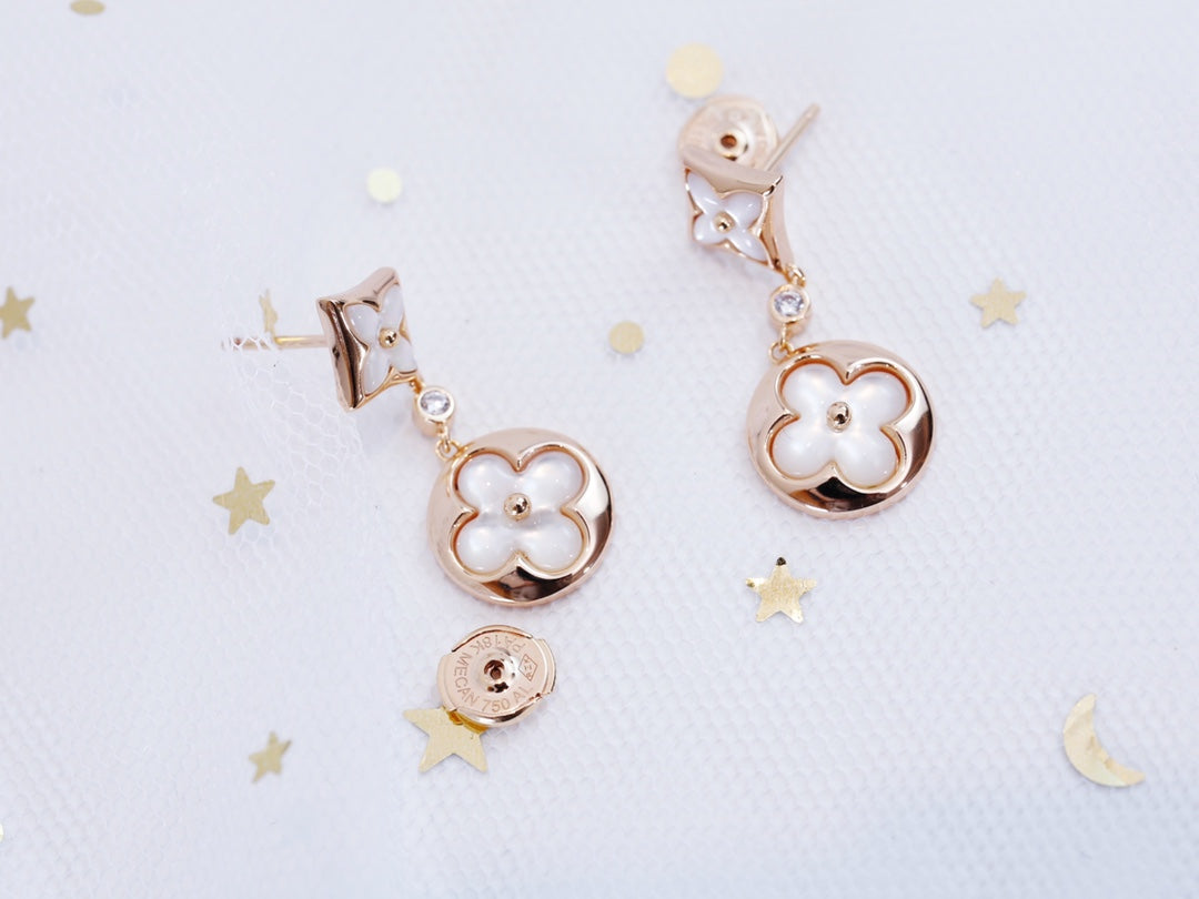 ¡®Twinkle jewelry¡¯STAR AND SUN PINK GOLD MOP DROP EARRINGS