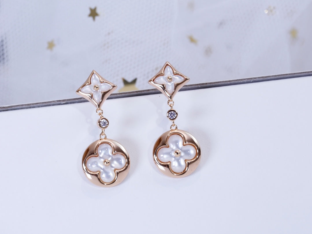 ¡®Twinkle jewelry¡¯STAR AND SUN PINK GOLD MOP DROP EARRINGS