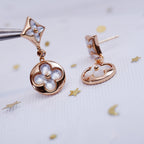 ¡®Twinkle jewelry¡¯STAR AND SUN PINK GOLD MOP DROP EARRINGS
