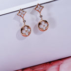 ¡®Twinkle jewelry¡¯STAR AND SUN PINK GOLD MOP DROP EARRINGS