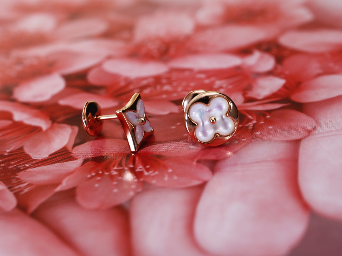 ¡®Twinkle jewelry¡¯STAR AND SUN PINK GOLD MOP STUD EARRINGS