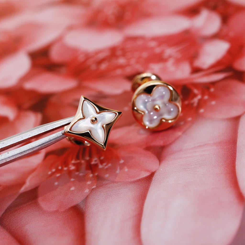 ¡®Twinkle jewelry¡¯STAR AND SUN PINK GOLD MOP STUD EARRINGS