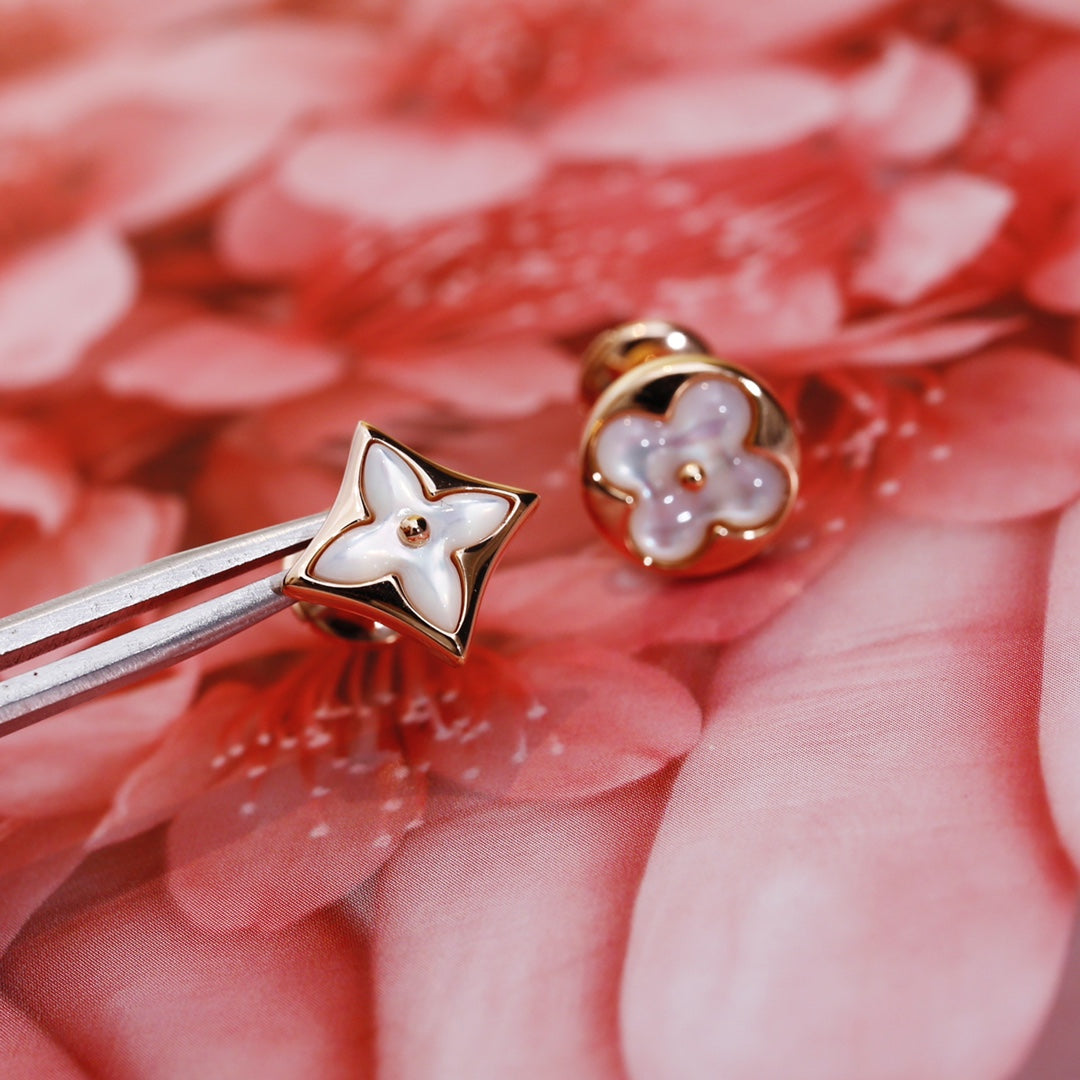 ¡®Twinkle jewelry¡¯STAR AND SUN PINK GOLD MOP STUD EARRINGS