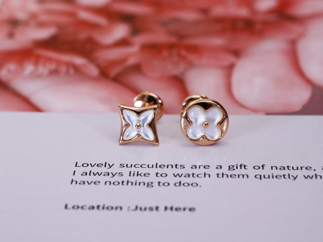 ¡®Twinkle jewelry¡¯STAR AND SUN PINK GOLD MOP STUD EARRINGS