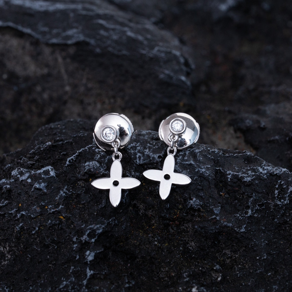 ¡®Twinkle jewelry¡¯VIDYLLE SILVER DIAMOND MINI DROP EARRINGS