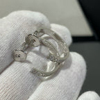 ¡®Twinkle jewelry¡¯LOVE DIAMOND SILVER HOOP EARRINGS
