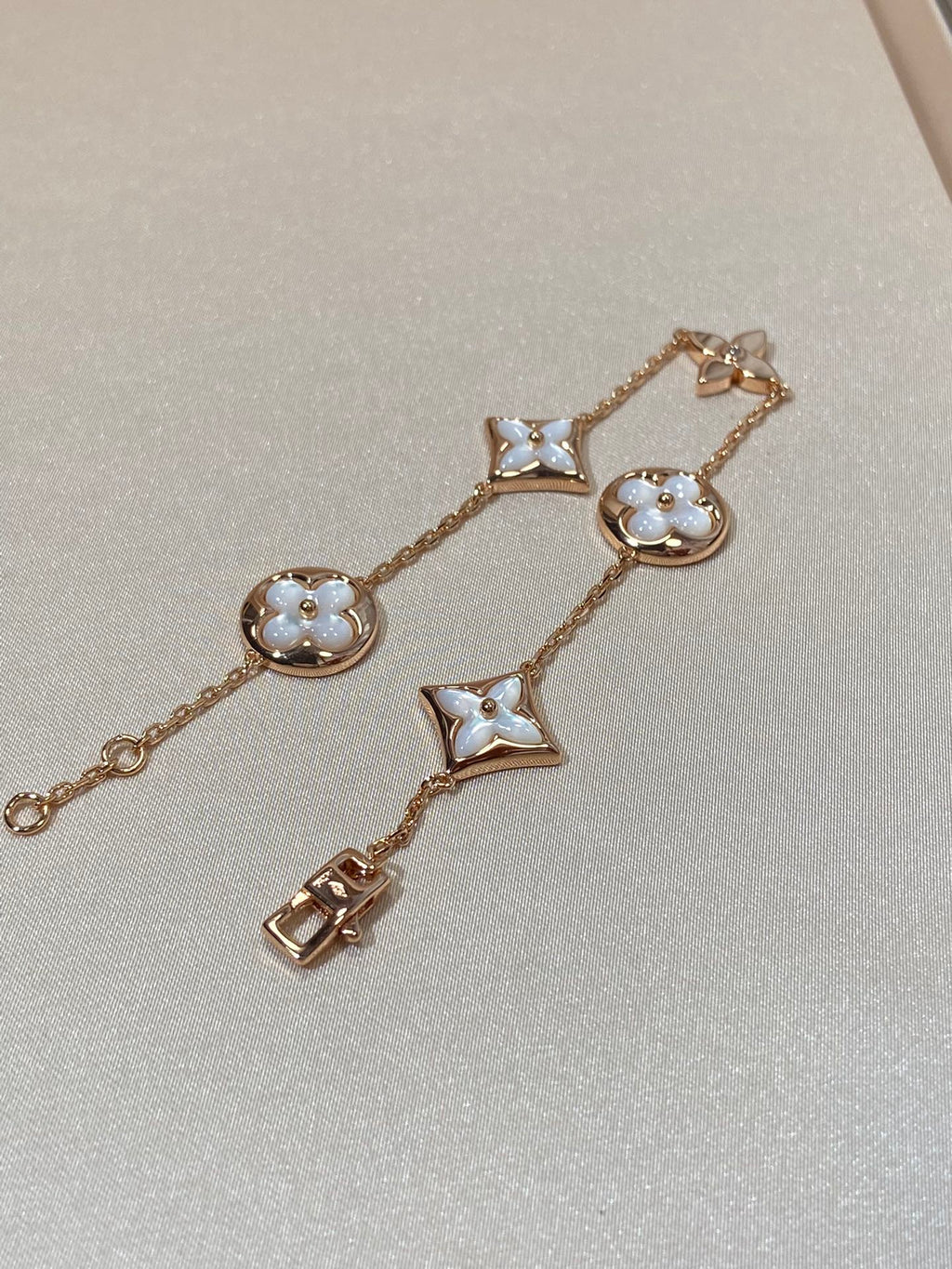 ¡®Twinkle jewelry¡¯STAR AND SUN 5 MOTIF MOP PINK GOLD BRACELET