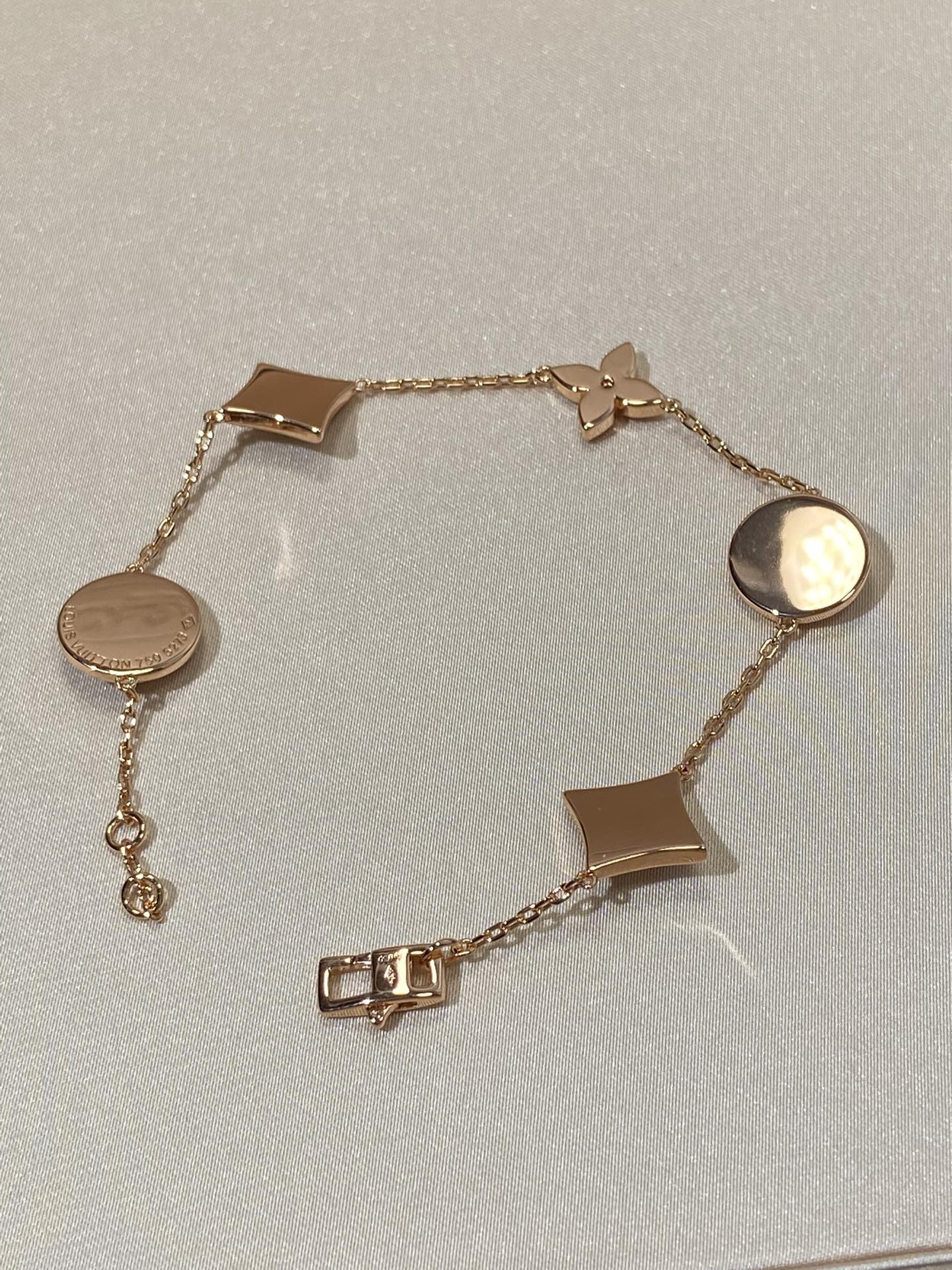 ¡®Twinkle jewelry¡¯STAR AND SUN 5 MOTIF MOP PINK GOLD BRACELET
