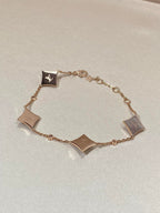 ¡®Twinkle jewelry¡¯STAR 4 MOTIF MOP DIAMOND PINK GOLD BRACELET