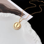 [Twinkle jewelrys]LUCKY MOVE MOP PINK GOLD NECKLACE