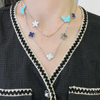 ¡®Twinkle jewelry¡¯LUCKY CLOVER SILVER 11 MOTIF NECKLACE