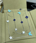¡®Twinkle jewelry¡¯LUCKY CLOVER SILVER 11 MOTIF NECKLACE