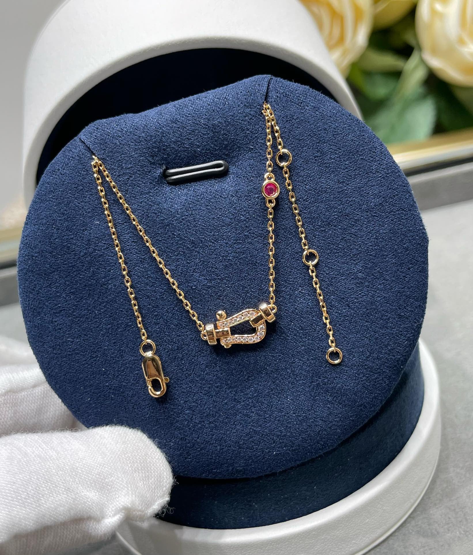 ¡®Twinkle jewelry¡¯FORCE 10 DIAMOND PINK GOLD NECKLACE