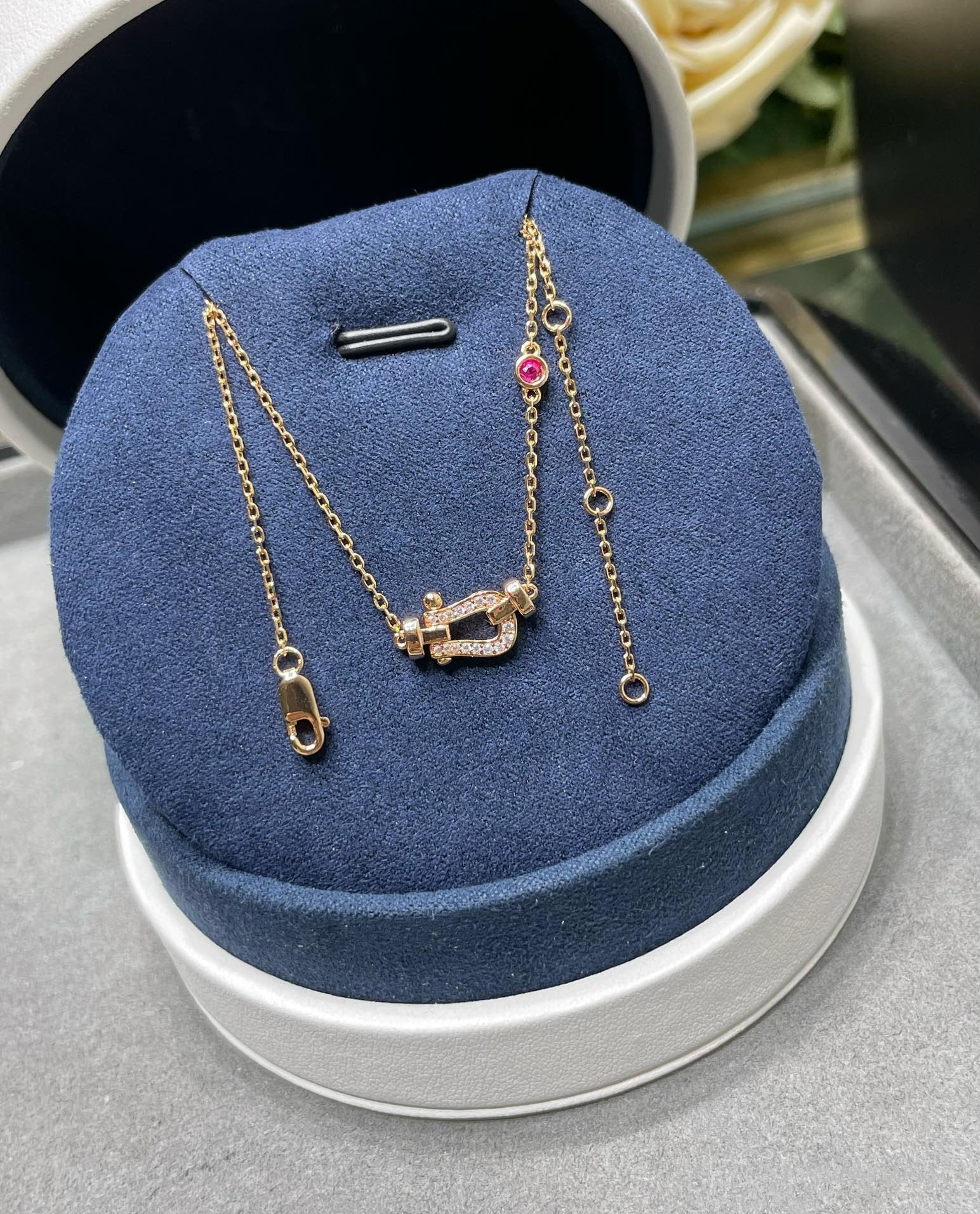 ¡®Twinkle jewelry¡¯FORCE 10 DIAMOND PINK GOLD NECKLACE
