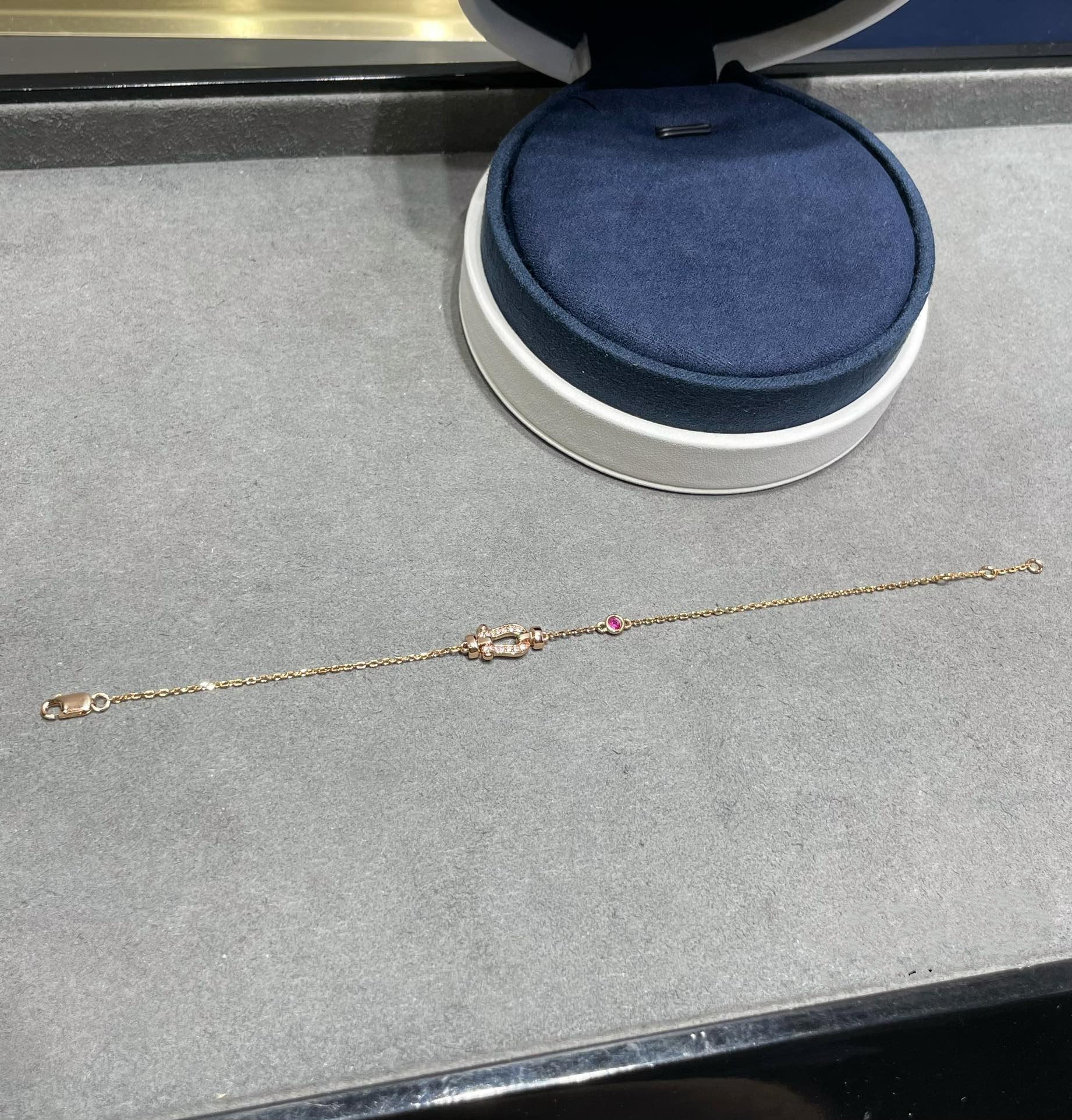 ¡®Twinkle jewelry¡¯FORCE 10 DIAMOND CHAIN LINK PINK GOLD BRACELET