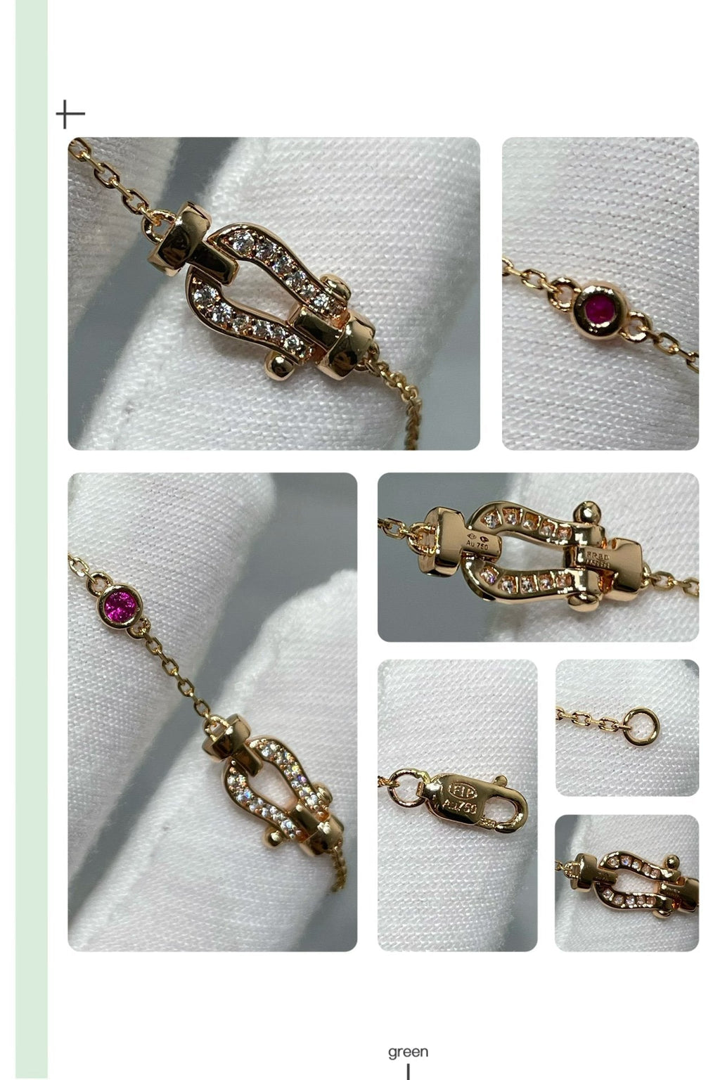 ¡®Twinkle jewelry¡¯FORCE 10 DIAMOND CHAIN LINK PINK GOLD BRACELET