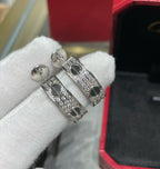 ¡®Twinkle jewelry¡¯LOVE CERAMIC DIAMOND PAVED SILVER EARRINGS