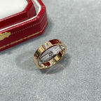 ¡®Twinkle jewelry¡¯LOVE PINK GOLD SILVER DIAMOND DOUBLE RING