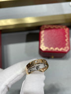 ¡®Twinkle jewelry¡¯LOVE PINK GOLD SILVER DIAMOND DOUBLE RING
