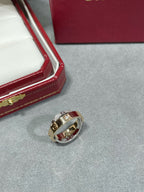¡®Twinkle jewelry¡¯LOVE PINK GOLD SILVER DIAMOND DOUBLE RING