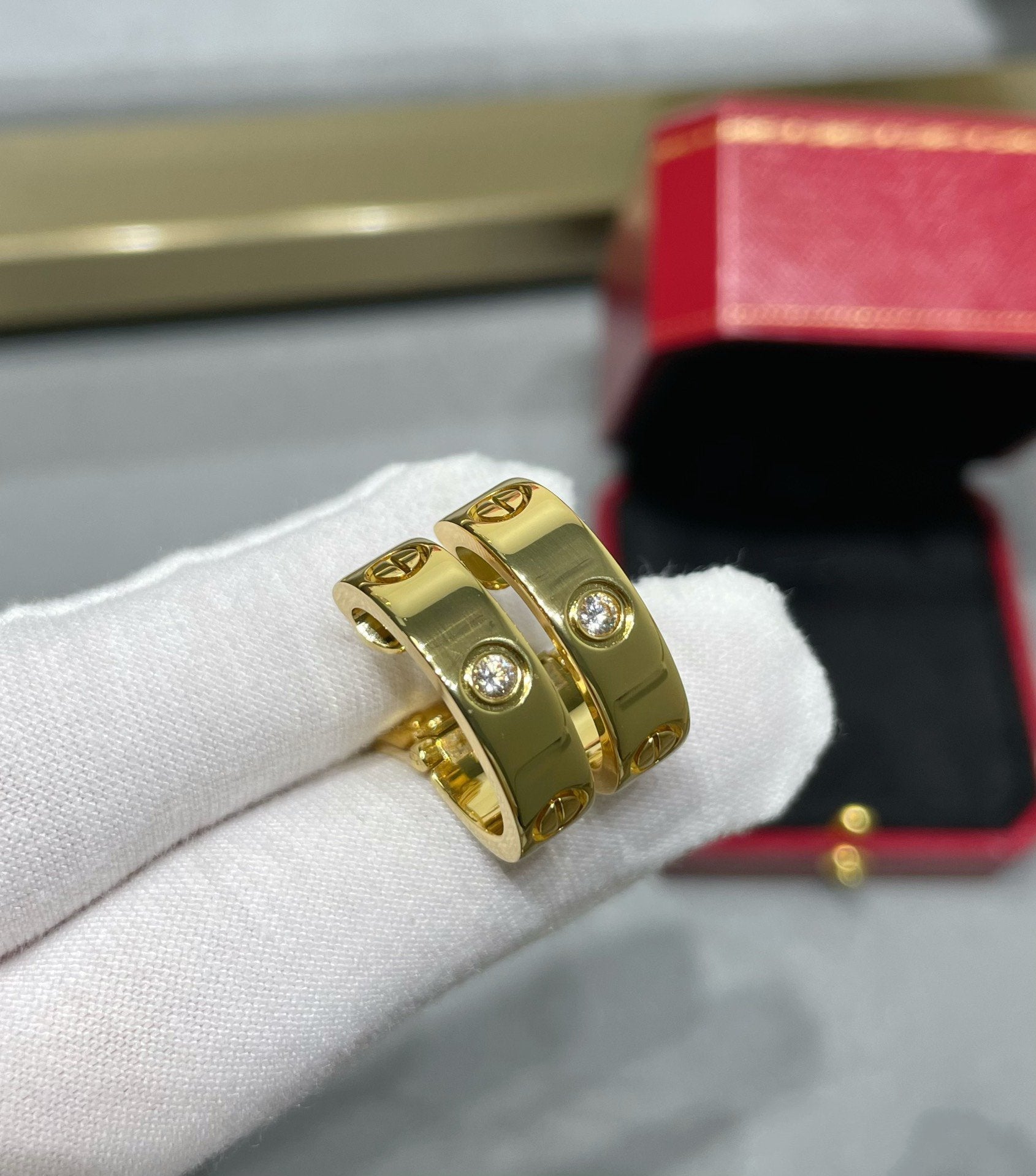 ¡®Twinkle jewelry¡¯LOVE 5.5MM 1 DIAMOND EARRINGS