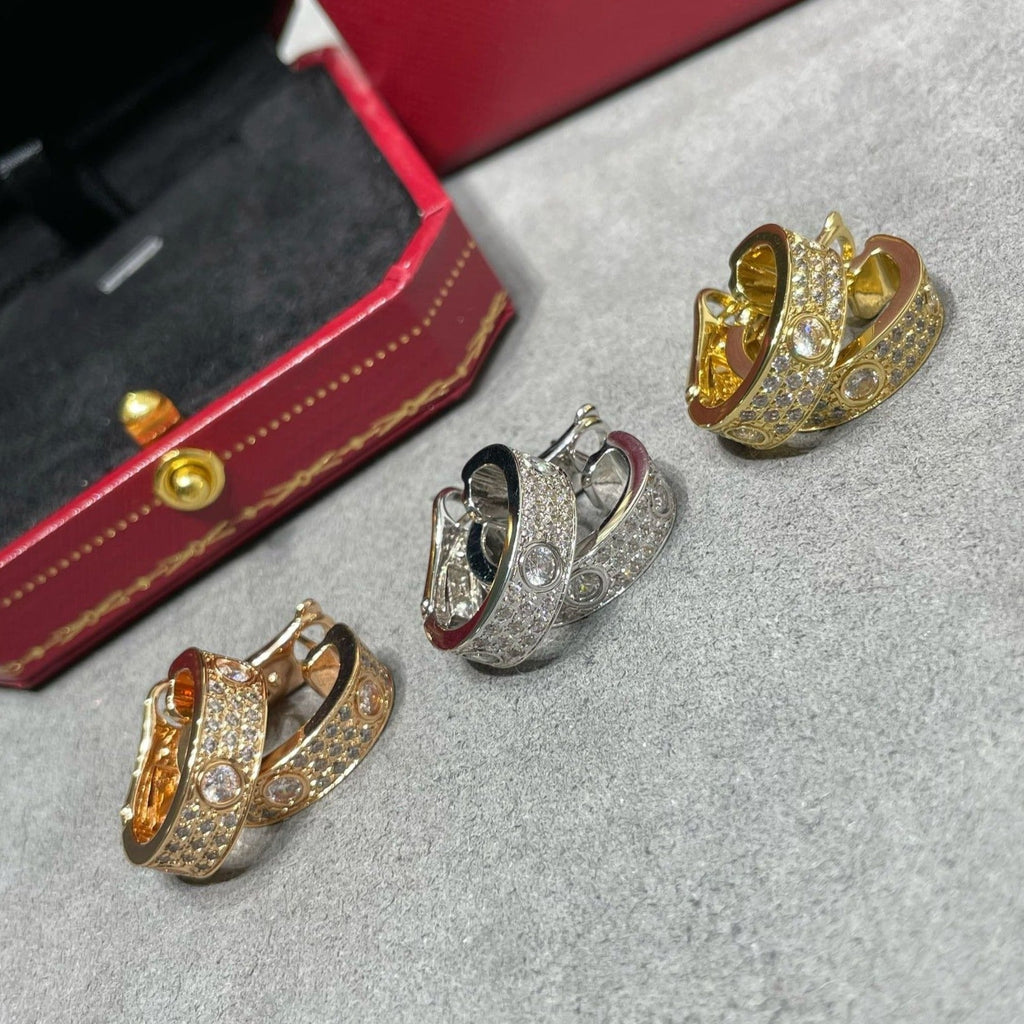 ¡®Twinkle jewelry¡¯LOVE 5.5MM DIAMOND PAVED EARRINGS