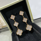 ¡®Twinkle jewelry¡¯CLOVER 3 MOTIFS DIAMOND PAVED ROSE GOLD EARRINGS