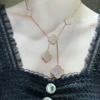 ¡®Twinkle jewelry¡¯CLOVER 6 MOTIF DIAMOND PAVED NECKLACE