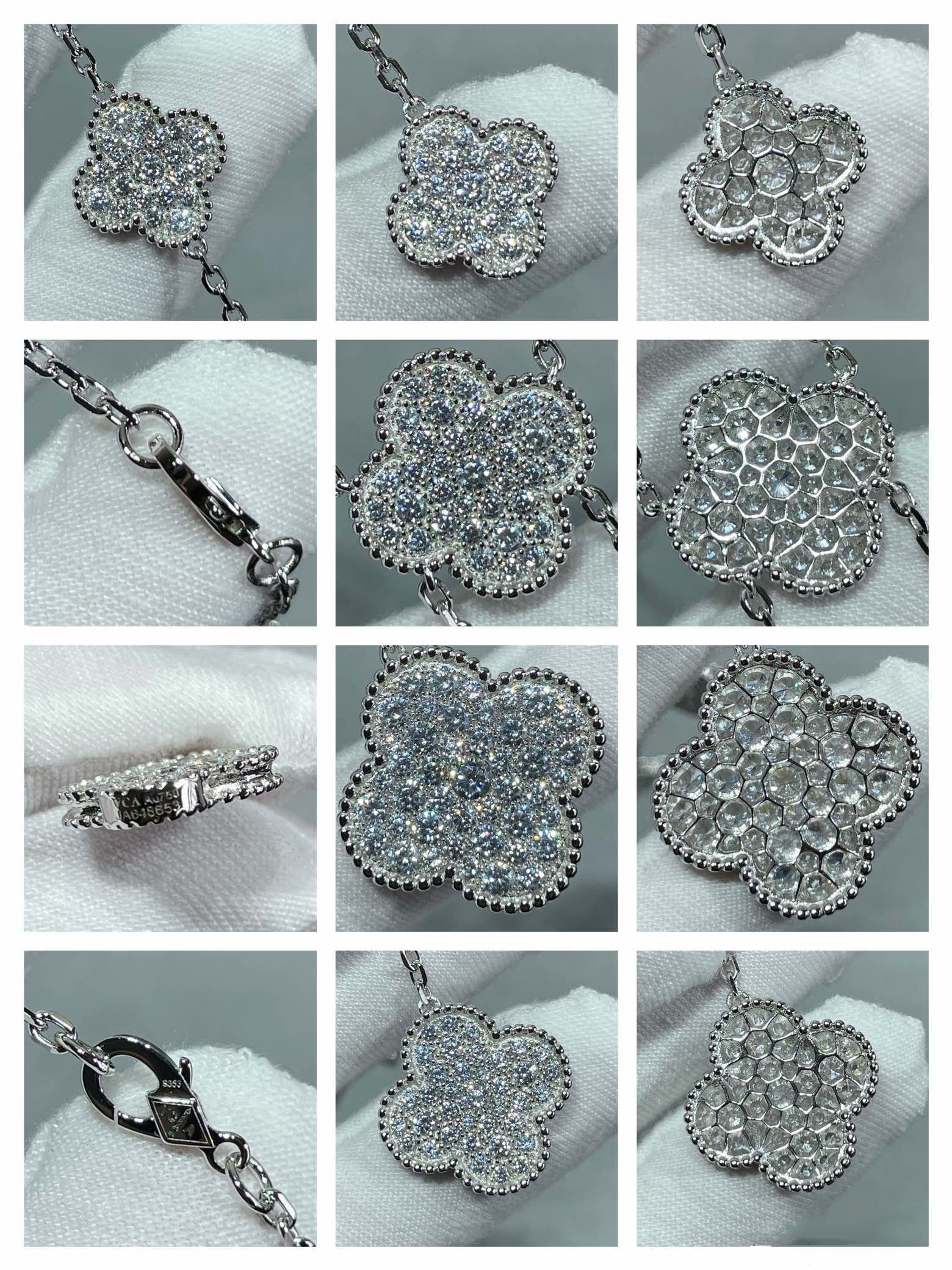 ¡®Twinkle jewelry¡¯CLOVER 6 MOTIF DIAMOND PAVED NECKLACE