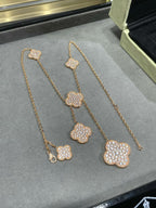 ¡®Twinkle jewelry¡¯CLOVER 6 MOTIF DIAMOND PAVED NECKLACE
