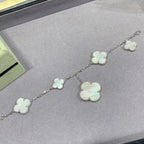 ¡®Twinkle jewelry¡¯CLOVER 5 MOTIF WHITE MOP SILVER BRACELET