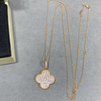 ¡®Twinkle jewelry¡¯CLOVER 25MM LARGE PEDANT DIAMOND PAVED LONG NECKLACE
