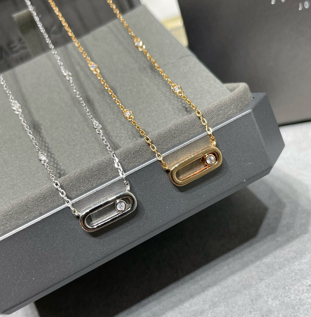 [Twinkle jewelrys]MOVE UNO DIAMOND NECKLACE