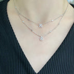 [Twinkle jewelrys]MY TWIN 2 ROW DIAMOND NECKLACE