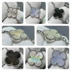 ¡®Twinkle jewelry¡¯CLOVER 16 MOTIF CHALCEDONY MOP SILVER NECKLACE