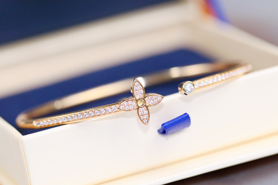 ¡®Twinkle jewelry¡¯IDYLLE PINK GOLD OPEN BRACELET DIAMOND PAVED