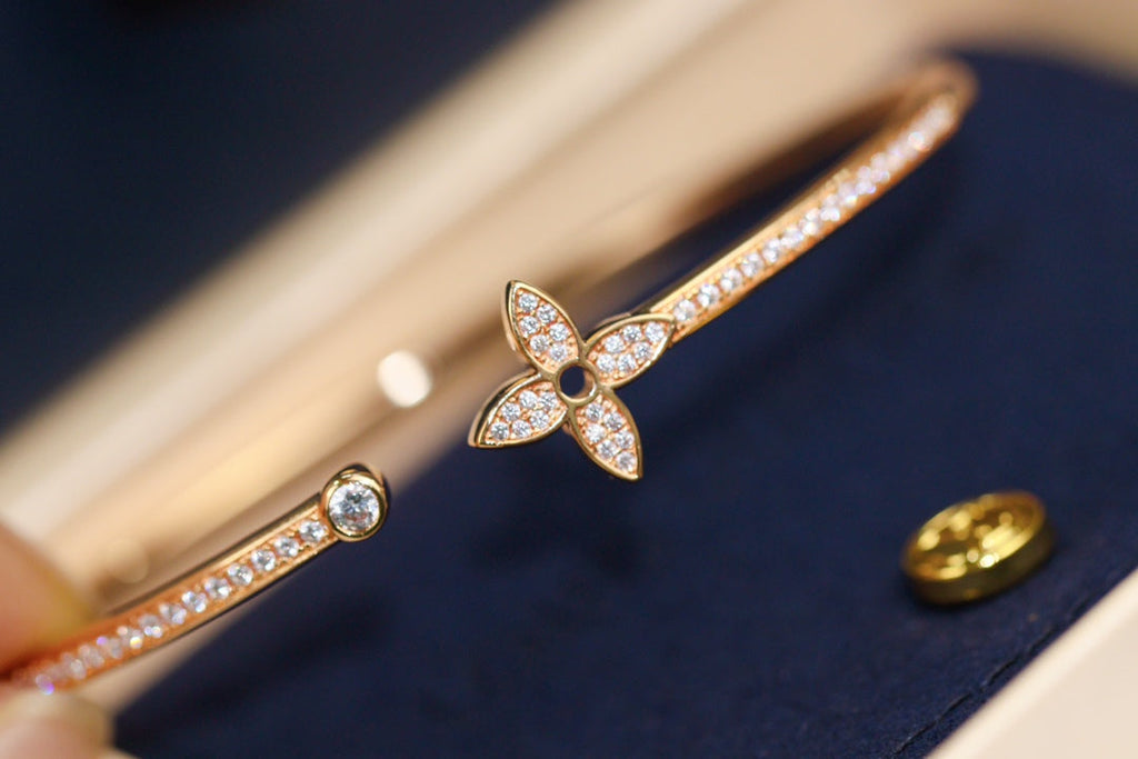¡®Twinkle jewelry¡¯IDYLLE PINK GOLD OPEN BRACELET DIAMOND PAVED