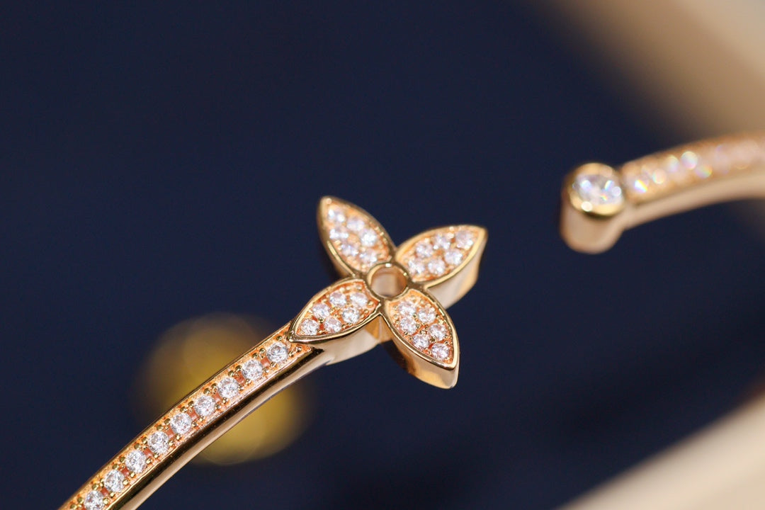 ¡®Twinkle jewelry¡¯IDYLLE PINK GOLD OPEN BRACELET DIAMOND PAVED