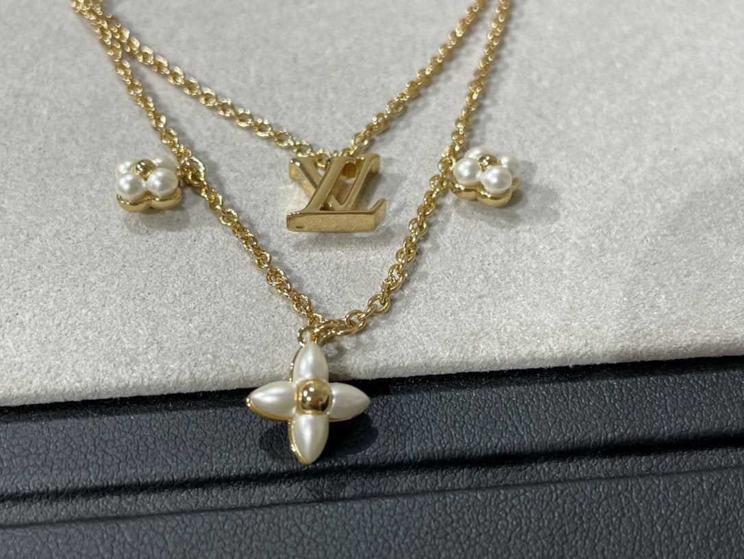 ¡®Twinkle jewelry¡¯FLOWERGRAM GOLD MOP DOUBLE ROW NECKLACE