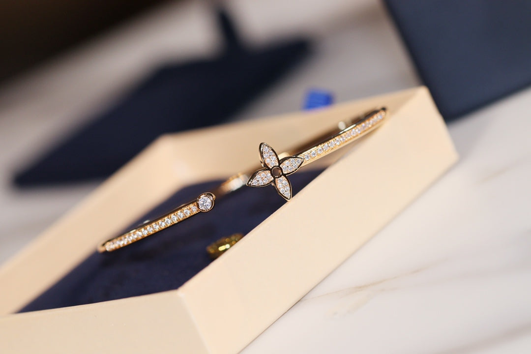 ¡®Twinkle jewelry¡¯IDYLLE GOLD OPEN BRACELET DIAMOND PAVED