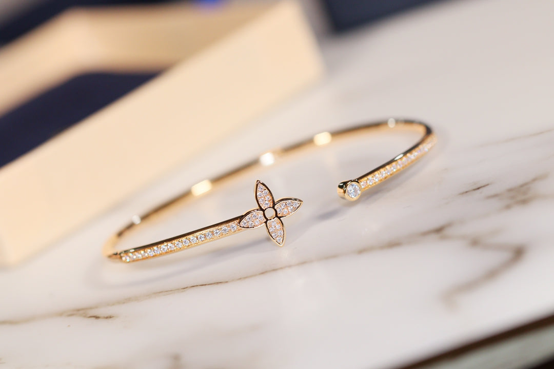 ¡®Twinkle jewelry¡¯IDYLLE GOLD OPEN BRACELET DIAMOND PAVED