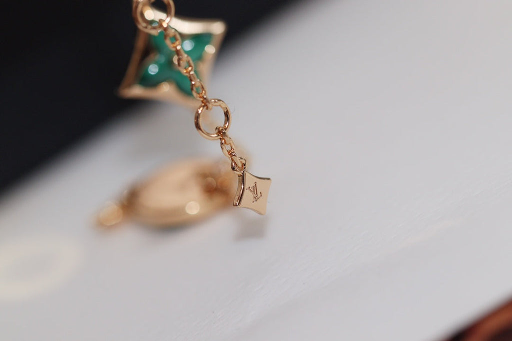 ¡®Twinkle jewelry¡¯STAR AND SUN 4 MOTIF PINK GOLD MALACHITE BRACELET