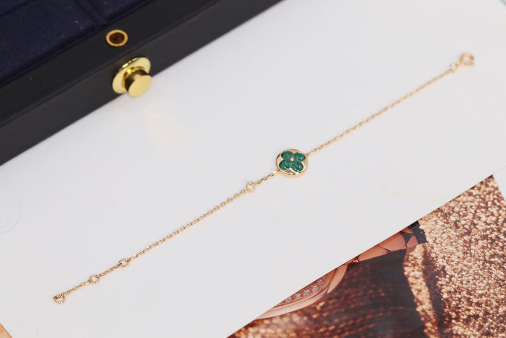 ¡®Twinkle jewelry¡¯STAR AND SUN 4 MOTIF PINK GOLD MALACHITE BRACELET