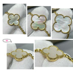 ¡®Twinkle jewelry¡¯CLOVER 16 MOTIF WHITE MOP GOLD NECKLACE
