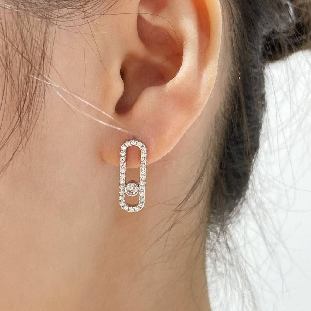 [Twinkle jewelrys]MOVE UNO STUD DIAMOND PAVED EARRINGS