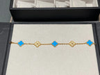 [Twinkle jewelry]New CLOVER 5 MOTIF BLUE AGATE BRACELET COLLECTION